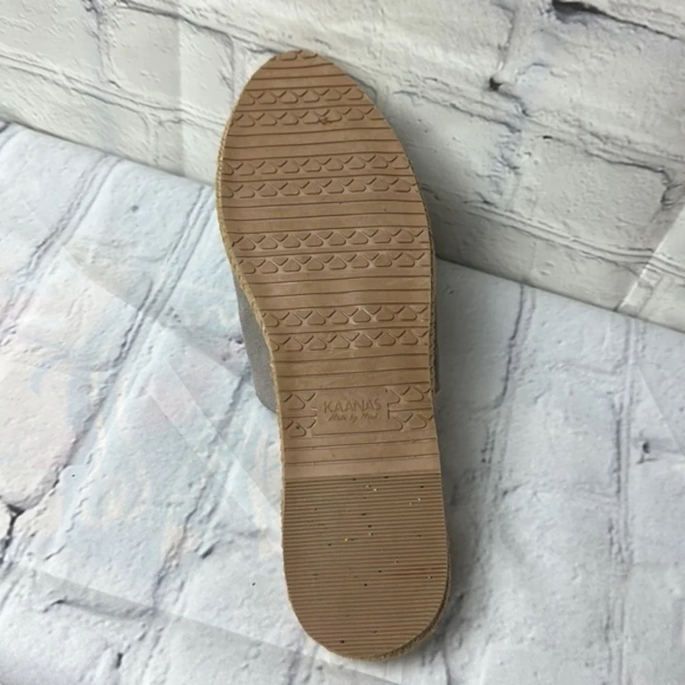 Kaanas Melilla Snakeskin Print Espadrille Mule‎ Slide Flat Shoes Size 7